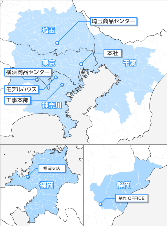 関東エリアの地図