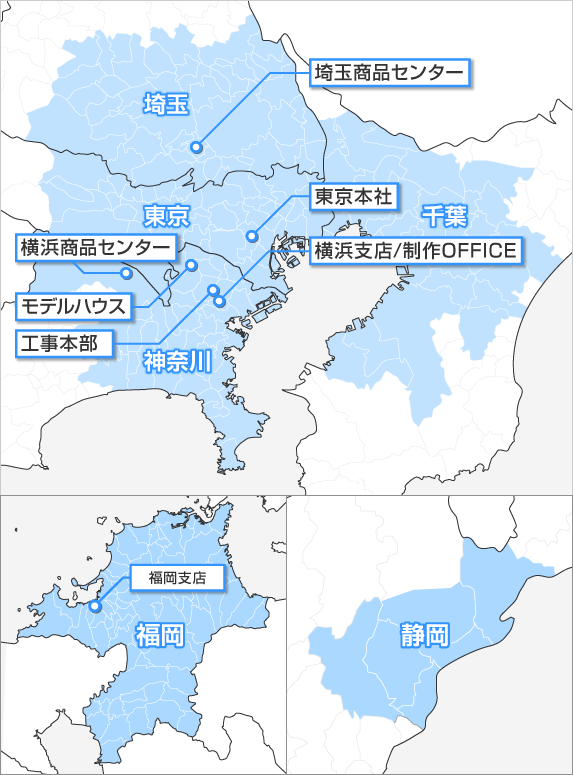 関東エリアの地図